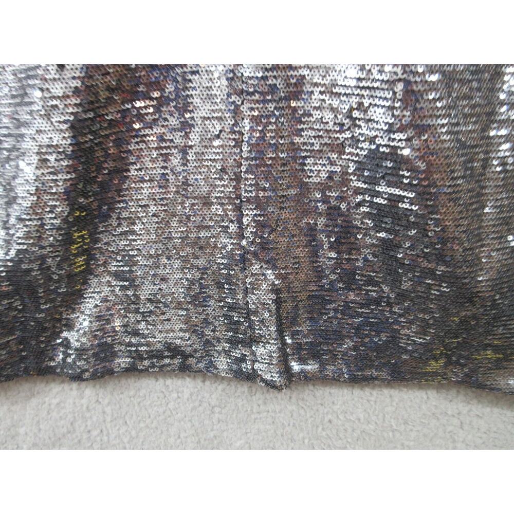 NWT Ralph Lauren Women Sz 12 Silver Sequined Party Cocktail Dress Round Neck - Picture 14 of 16